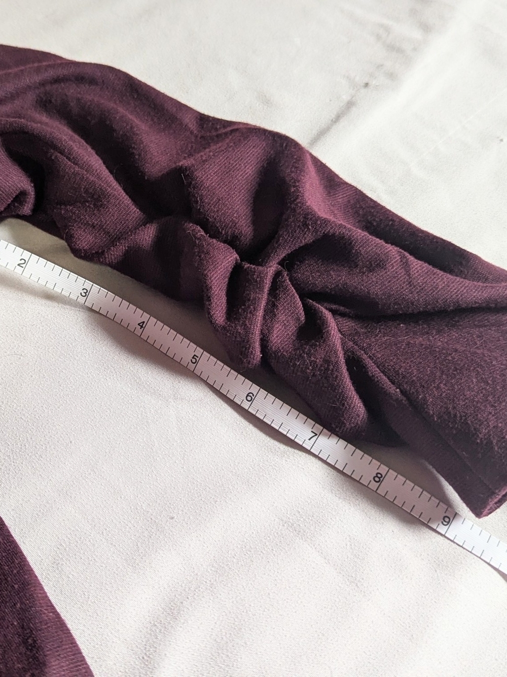 Ricki's GUC Plum/Burgundy Ruched 3/4 Sleeve Blazer Knit Suit Jacket Size XSmall - Picture 4 of 13